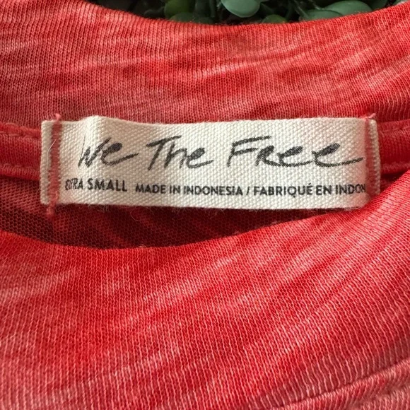 FREE PEOPLE NIGHT SKY IN VENICE RED TSHIRT - Picture 7 of 10